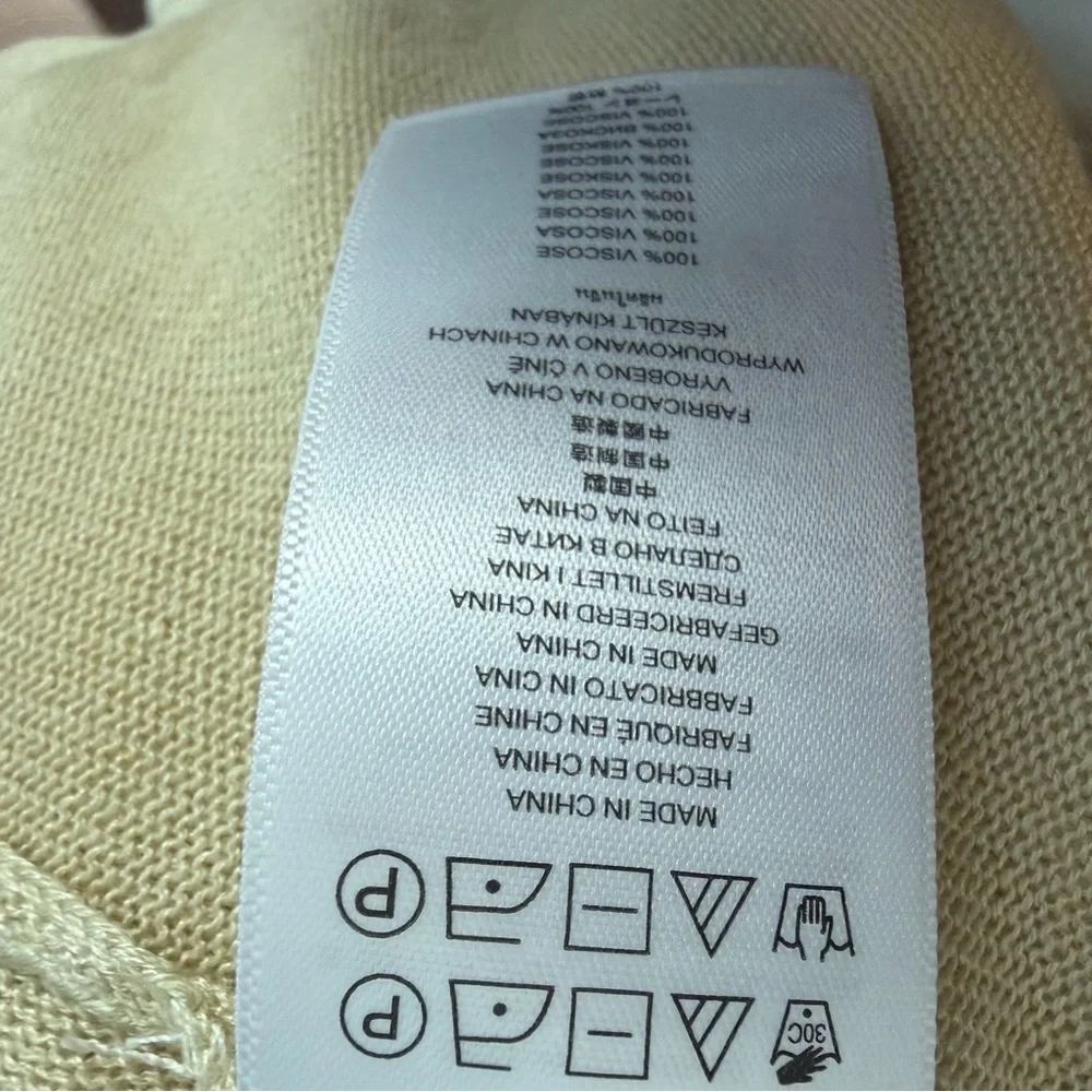 Michael Michael Kors Elegant Cream and Caramel Ombré Asymmetrical Cardigan